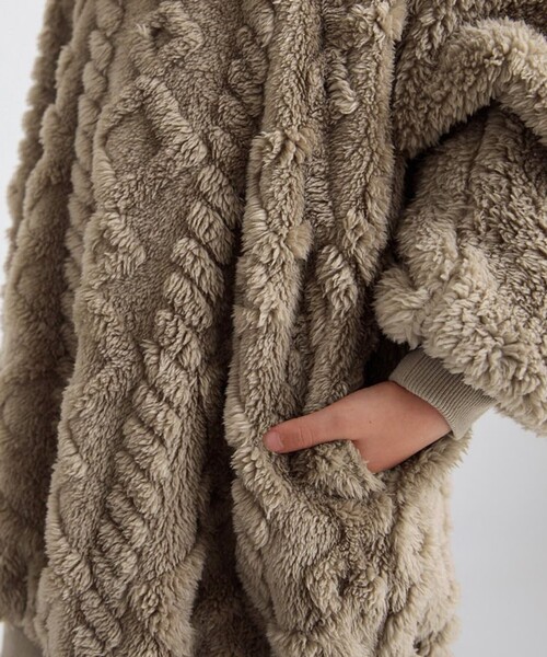 BRANSHES（ブランシェス）の「ボアワンピース（ワンピース・キッズ・ピンクベージュ/ラベンダー/ブラウン・130/120/110/90/80/100/140/150）」の20枚目の写真