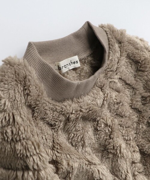 BRANSHES（ブランシェス）の「ボアワンピース（ワンピース・キッズ・ピンクベージュ/ラベンダー/ブラウン・130/120/110/90/80/100/140/150）」の21枚目の写真