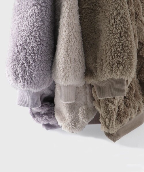 BRANSHES（ブランシェス）の「ボアワンピース（ワンピース・キッズ・ピンクベージュ/ラベンダー/ブラウン・130/120/110/90/80/100/140/150）」の22枚目の写真