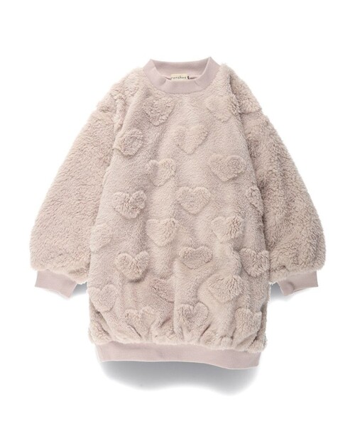 BRANSHES（ブランシェス）の「ボアワンピース（ワンピース・キッズ・ピンクベージュ/ラベンダー/ブラウン・130/120/110/90/80/100/140/150）」の13枚目の写真