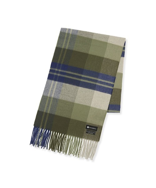 インポート【V.FRASS（ヴィフラース）】チェック柄マフラー ブラウン