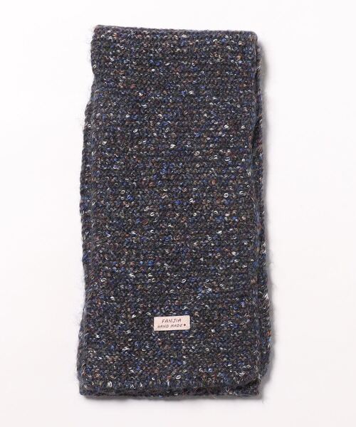 VitaFelice（ヴィータフェリーチェ）の「ミックスヤーンデザイン　バルキーストールニットマフラー（マフラー・レディース・アイボリー/グレー/ブラウン/グリーン/レッド/ネイビー/イエロー・FREE）」の16枚目の写真