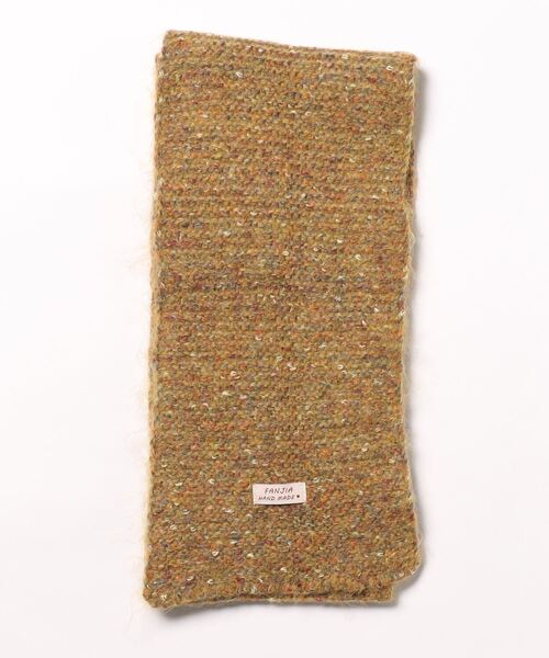 VitaFelice（ヴィータフェリーチェ）の「ミックスヤーンデザイン　バルキーストールニットマフラー（マフラー・レディース・アイボリー/グレー/ブラウン/グリーン/レッド/ネイビー/イエロー・FREE）」の19枚目の写真