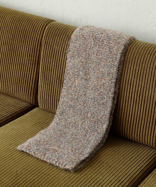 VitaFelice（ヴィータフェリーチェ）の「ミックスヤーンデザイン　バルキーストールニットマフラー（マフラー・レディース・アイボリー/グレー/ブラウン/グリーン/レッド/ネイビー/イエロー・FREE）」の20枚目の写真