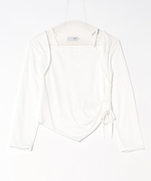 urge：（アージコロン ）の「【URGE：】キャミソール付き　トップス（Tシャツ/カットソー・レディース・ブラック/ホワイト/ピンク・SMALL/MEDIUM/LARGE/X-LARGE）」の12枚目の写真