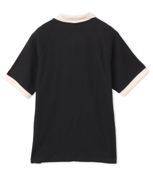 adidas(アディダス)の「adidas WAFFLE SHORT SLEEVE POLO / アディダス ワッフル ショート スリーブ ポロ【SP】(ポロシャツ・メンズ・ブラック・XS/XXL/XL/L/M/S)」の8枚目の写真