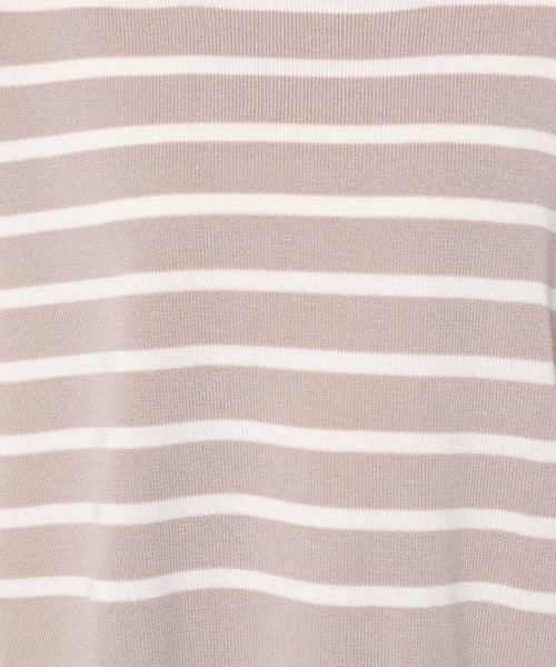 mysty woman(ミスティウーマン)の「ボーダーボートネックプルオーバー 288615(ニット/セーター・レディース・オフホワイト/グレイッシュベージュ/ネイビー・FREE)」の20枚目の写真