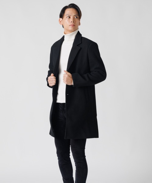 REBALANCE(リバランス)の「チェスターコート メンズ(チェスターコート・メンズ・グレー/ブラック・SMALL/X-LARGE/LARGE/MEDIUM)」の3枚目の写真