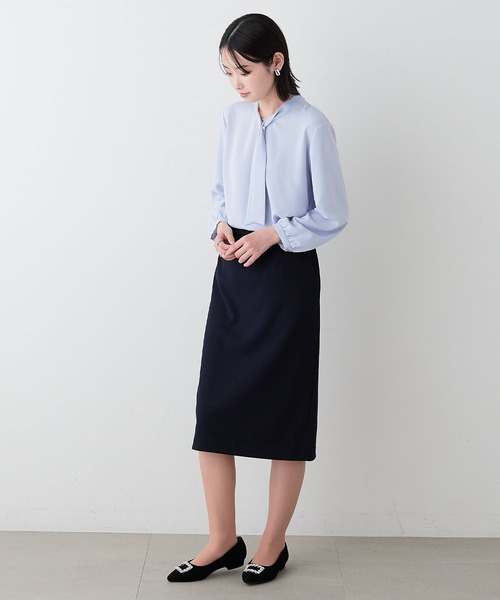 anyfee（エニフィー）の「【anyfee】セミタイトスカート/セレモニー オケージョン オフィス（上下別売り）（スーツスカート・レディース・ブラック/グレー/ベージュ/ネイビー・LL/3L/4L/5L）」の10枚目の写真