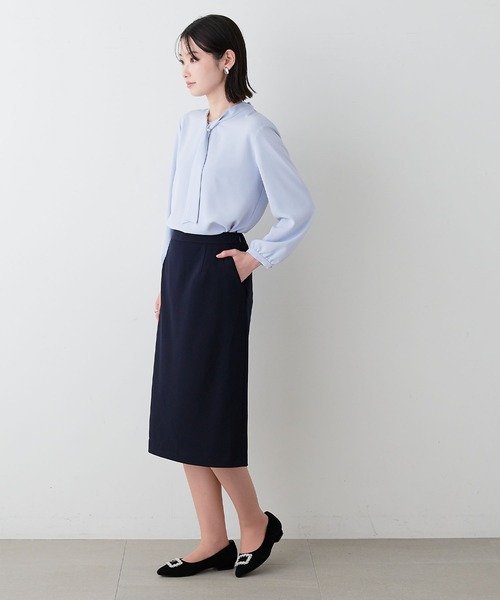 anyfee（エニフィー）の「【anyfee】セミタイトスカート/セレモニー オケージョン オフィス（上下別売り）（スーツスカート・レディース・ブラック/グレー/ベージュ/ネイビー・LL/3L/4L/5L）」の9枚目の写真