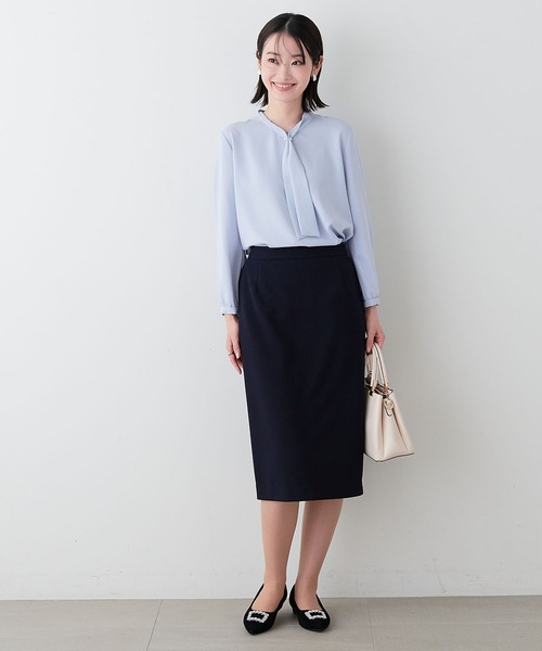 anyfee（エニフィー）の「【anyfee】セミタイトスカート/セレモニー オケージョン オフィス（上下別売り）（スーツスカート・レディース・ブラック/グレー/ベージュ/ネイビー・LL/3L/4L/5L）」の8枚目の写真