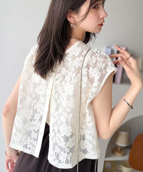 ま*る様 新品未使用 foufou レース トップス ≪通常販売≫pullover lace blouse（プルオーバーレースブラウス