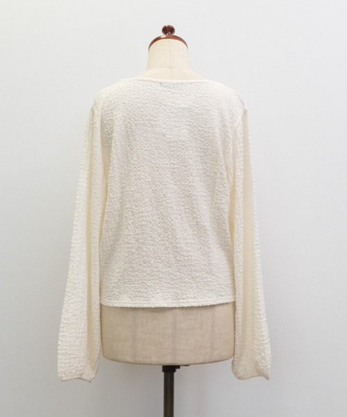 CLETTE(クレット)の「スクエアネックシャーリングプルオーバー(Tシャツ/カットソー・レディース・ブラック/アイボリー・4L/3L/LL)」の16枚目の写真