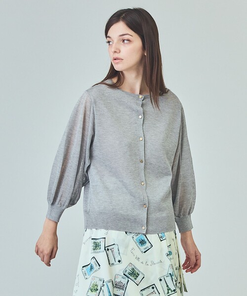 GRACE CLASS（グレースクラス）の「ラメシアーニットトップ（ニット/セーター・レディース・ブラック/ホワイト/グレー・36）」の3枚目の写真