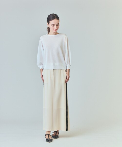 GRACE CLASS（グレースクラス）の「ラメシアーニットトップ（ニット/セーター・レディース・ブラック/ホワイト/グレー・36）」の2枚目の写真