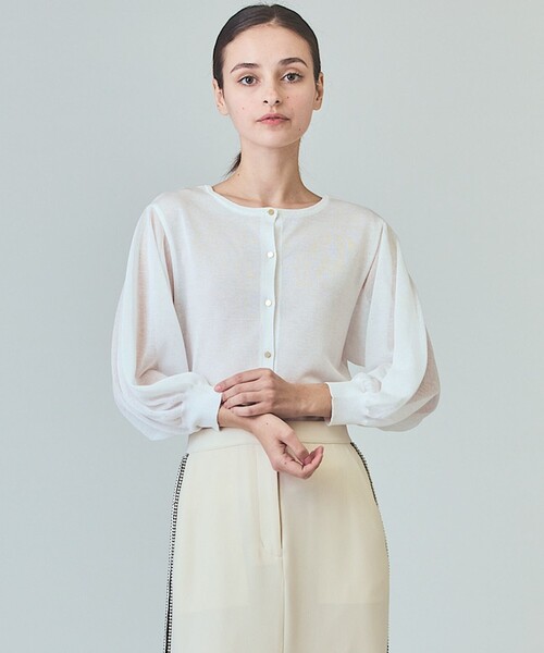 GRACE CLASS（グレースクラス）の「ラメシアーニットトップ（ニット/セーター・レディース・ブラック/ホワイト/グレー・36）」の20枚目の写真