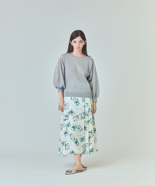 GRACE CLASS（グレースクラス）の「ラメシアーニットトップ（ニット/セーター・レディース・ブラック/ホワイト/グレー・36）」の4枚目の写真