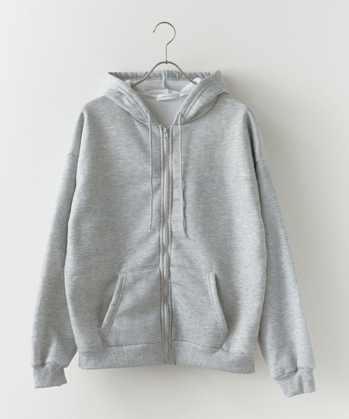 ROOPTOKYO（ループトウキョウ）の「ベーシック 同色無地ジップアップパーカー（パーカー・メンズ・ブラック/グレー・M/XL/L）」の10枚目の写真