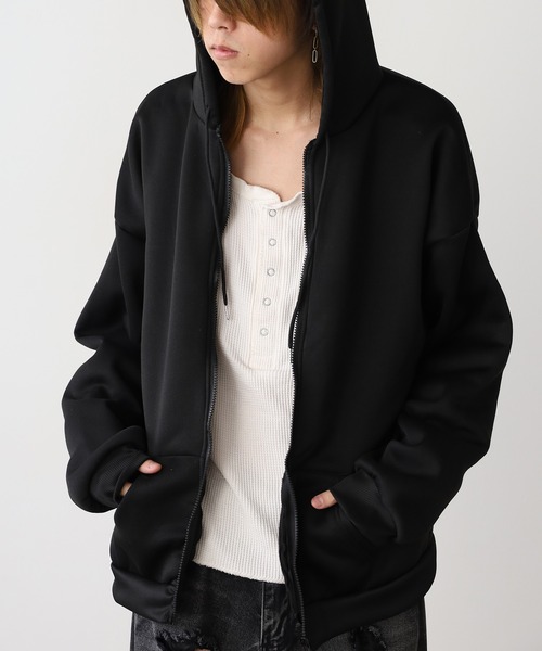 ROOPTOKYO（ループトウキョウ）の「ベーシック 同色無地ジップアップパーカー（パーカー・メンズ・ブラック/グレー・M/XL/L）」の17枚目の写真