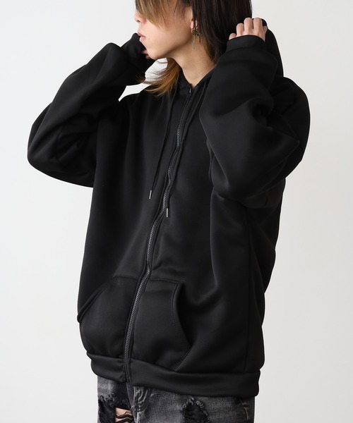 ROOPTOKYO（ループトウキョウ）の「ベーシック 同色無地ジップアップパーカー（パーカー・メンズ・ブラック/グレー・M/XL/L）」の18枚目の写真