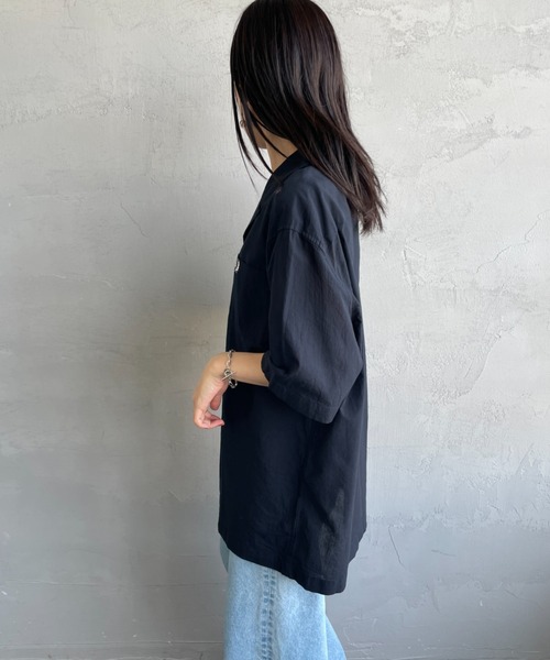 FRED PERRY/フレッドペリー] クレープコットン ショートスリーブ