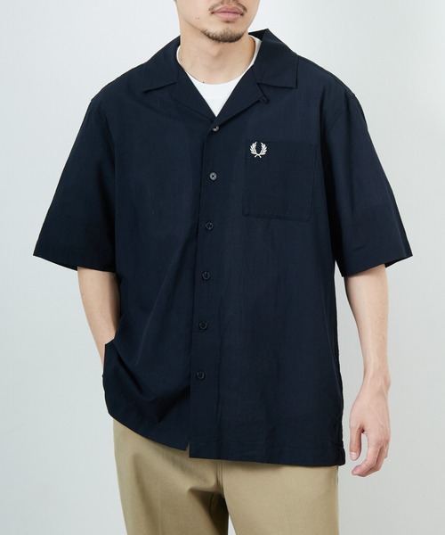 FRED PERRY/フレッドペリー] クレープコットン ショートスリーブ