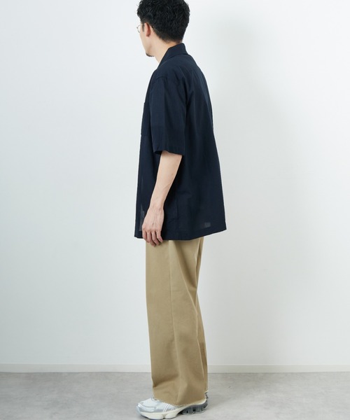 【FRED PERRY】フレッドペリー コットン シャツ FRED PERRY｜コットン ビッグカラー シャツ “Placket Detail