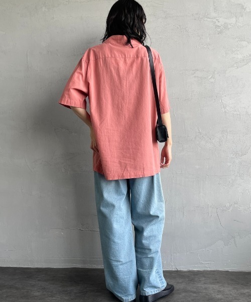 FRED PERRY（フレッドペリー）の「[FRED PERRY/フレッドペリー] クレープコットン ショートスリーブオープンカラーシャツ（シャツ/ブラウス・レディース・ネイビー/サックスブルー/ピンク・S/M/L）」の17枚目の写真