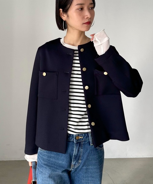 Doux archives（ドゥアルシーヴ）の「レイヤードボーダーロンT（Tシャツ/カットソー・レディース・ブラック/オフホワイト・38）」の17枚目の写真