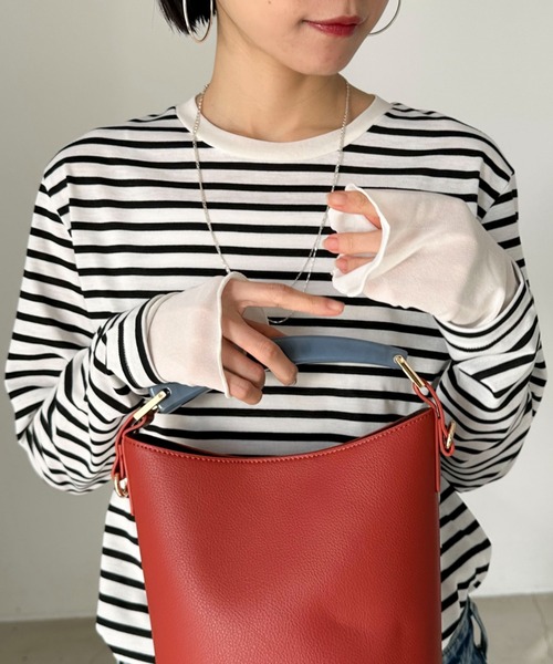 Doux archives（ドゥアルシーヴ）の「レイヤードボーダーロンT（Tシャツ/カットソー・レディース・ブラック/オフホワイト・38）」の14枚目の写真