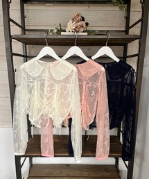 MORE self LOVE（モアセルフラブ）の「シアーギャザーブラウス（Tシャツ/カットソー）」