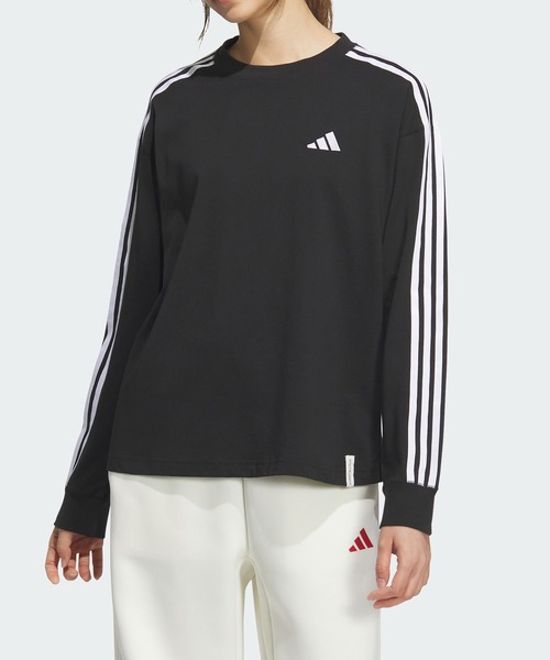 adidas ブラック 長袖 トップス L アディダス バスケットボール 長袖Tシャツ（ジェンダー
