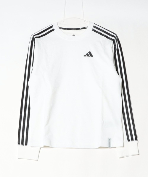 セール】エッセンシャルズ プラス スリーストライプス 長袖Tシャツ