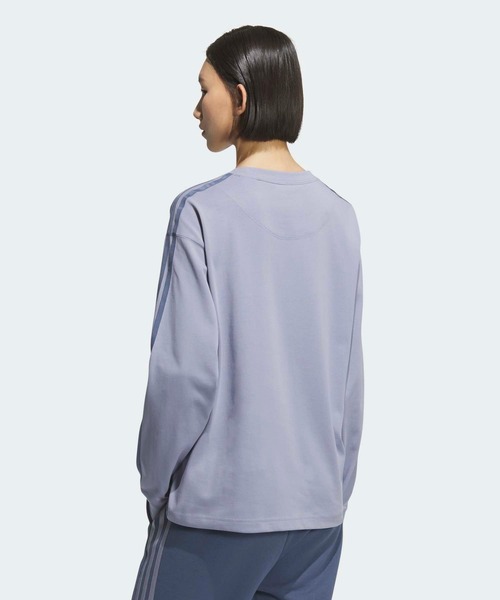 セール】エッセンシャルズ プラス スリーストライプス 長袖Tシャツ