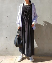 ウエストギャザーサロペット