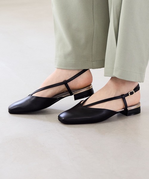 信頼 セール】【Made in Japan】【HIMIKO】スクエアトゥバック 靴