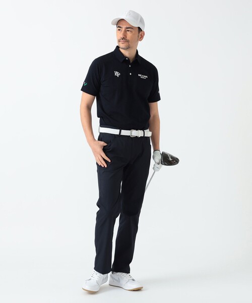 BEAMS GOLF（ビームスゴルフ）の「PURPLE LABEL / スフィダンテ サッカーシャツ（ポロシャツ・メンズ・ネイビー/ホワイト/その他・S/M/L/XL）」の4枚目の写真