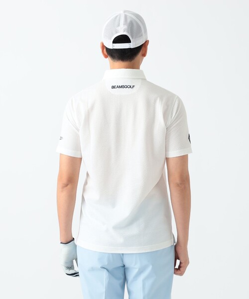 BEAMS GOLF（ビームスゴルフ）の「PURPLE LABEL / スフィダンテ サッカーシャツ（ポロシャツ・メンズ・ネイビー/ホワイト/その他・S/M/L/XL）」の8枚目の写真
