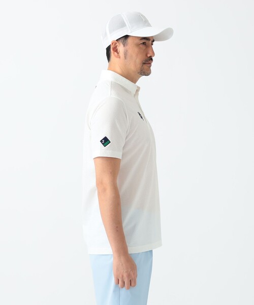 BEAMS GOLF（ビームスゴルフ）の「PURPLE LABEL / スフィダンテ サッカーシャツ（ポロシャツ・メンズ・ネイビー/ホワイト/その他・S/M/L/XL）」の9枚目の写真