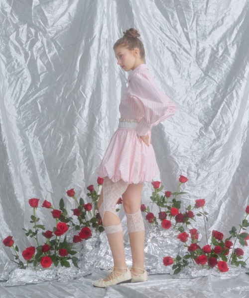 monepine(モネピネ)の「balloon layered skirt/バルーンレイヤードスカート(スカート・レディース・サックスブルー/ピンク・2/1)」の10枚目の写真