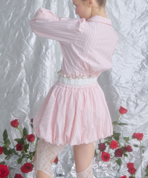 monepine(モネピネ)の「balloon layered skirt/バルーンレイヤードスカート(スカート・レディース・サックスブルー/ピンク・2/1)」の5枚目の写真