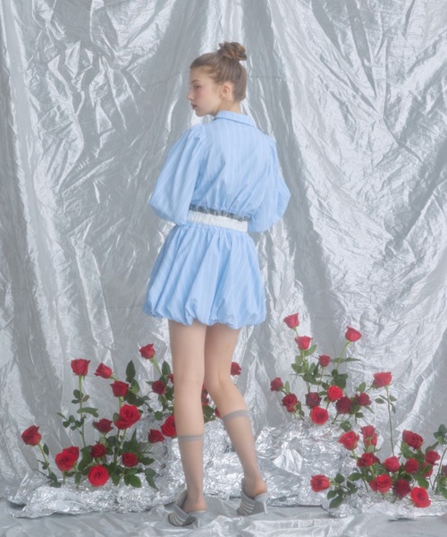 monepine(モネピネ)の「balloon layered skirt/バルーンレイヤードスカート(スカート・レディース・サックスブルー/ピンク・2/1)」の20枚目の写真