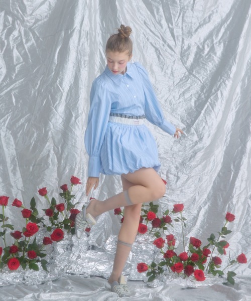 monepine(モネピネ)の「balloon layered skirt/バルーンレイヤードスカート(スカート・レディース・サックスブルー/ピンク・2/1)」の19枚目の写真