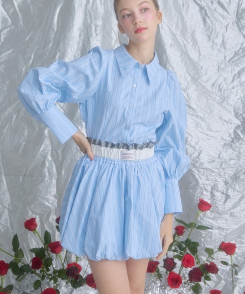 monepine(モネピネ)の「balloon layered skirt/バルーンレイヤードスカート(スカート・レディース・サックスブルー/ピンク・2/1)」の13枚目の写真