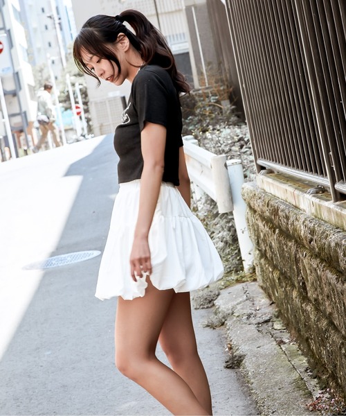 GORGE（ゴージ）の「《ボリュームバルーン×リボン》レディース ミニスカパン 体型カバー 春夏秋（その他パンツ・レディース・ブラック/グレー/オフホワイト・F）」の9枚目の写真