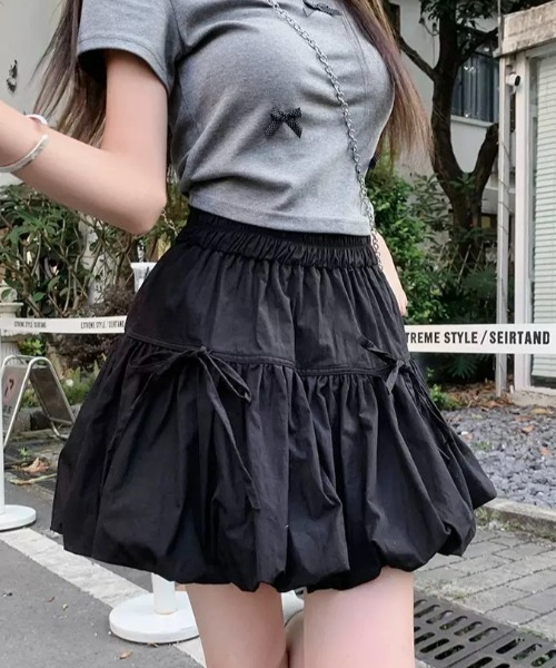 GORGE（ゴージ）の「《ボリュームバルーン×リボン》レディース ミニスカパン 体型カバー 春夏秋（その他パンツ・レディース・ブラック/グレー/オフホワイト・F）」の17枚目の写真