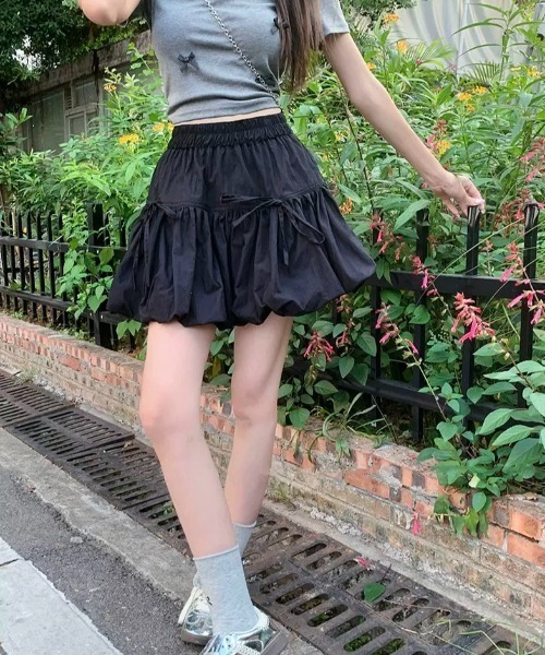 GORGE（ゴージ）の「《ボリュームバルーン×リボン》レディース ミニスカパン 体型カバー 春夏秋（その他パンツ・レディース・ブラック/グレー/オフホワイト・F）」の18枚目の写真