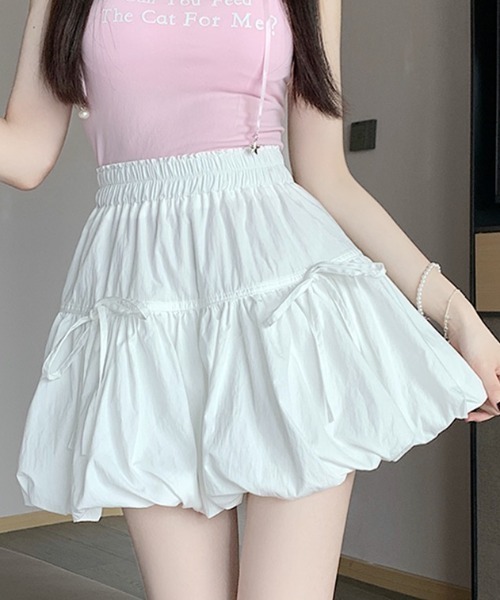 GORGE（ゴージ）の「《ボリュームバルーン×リボン》レディース ミニスカパン 体型カバー 春夏秋（その他パンツ・レディース・ブラック/グレー/オフホワイト・F）」の21枚目の写真