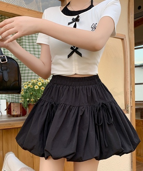 GORGE（ゴージ）の「《ボリュームバルーン×リボン》レディース ミニスカパン 体型カバー 春夏秋（その他パンツ・レディース・ブラック/グレー/オフホワイト・F）」の22枚目の写真