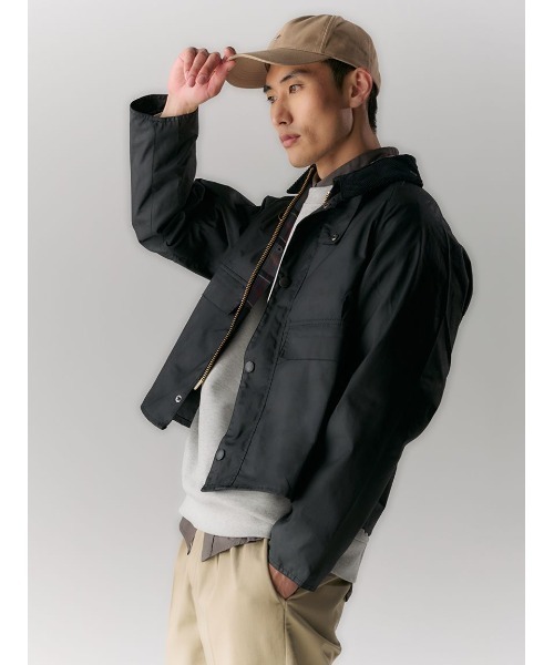 (美品)Barbourスペイ　ワックス ショート ジャケット SPEY / スペイ】ワックス ショート ジャケット（ブルゾン